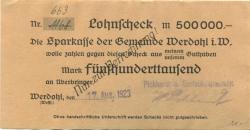 Werdohl - Pickhardt & Gerlach, Metallwaren GmbH - 17.8.1923 - 500000 Mark