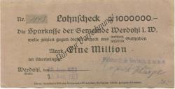 Werdohl - Pickhardt & Gerlach, Metallwaren GmbH - 25.8.1923 - 1 Million Mark