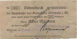 Werdohl - Rötelmann & Co KG, Heinrichstr. - 14.8.1923 - 1 Million Mark