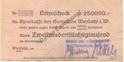 Werdohl - Schlesinger, Adolf, Werdohler Stanz- und Dampfhammerwerk - -- - 250000 Mark