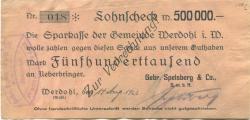 Werdohl - Spelsberg, Gebrüder, & Co, Aluminiumwerk GmbH - 14.8.1923 - 1 Million Mark