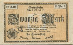 Wernigerode - Kreis - 1.11.1918 - 20 Mark 