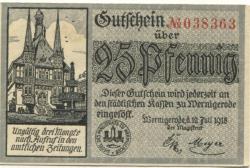 Wernigerode - Stadt - 12.7.1918 - 25 Pfennig