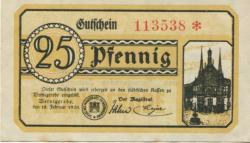 Wernigerode - Stadt - 18.2.1920 - 25 Pfennig