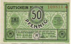 Wernigerode - Stadt - 18.2.1920 - 50 Pfennig