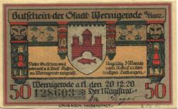 Wernigerode - Stadt - 20.10.1920 - 50 Pfennig