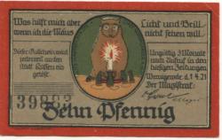 Wernigerode - Stadt - 1.4.1921 - 10 Pfennig