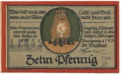 Wernigerode - Stadt - 1.4.1921 - 10 Pfennig 