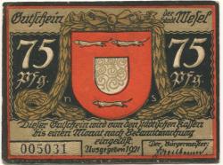 Wesel - Stadt - 1921 - 75 Pfennig