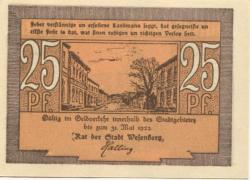 Wesenberg - Stadt - 31.5.1922 - 25 Pfennig