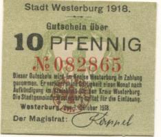 Westerburg - Stadt - 1.10.1918 - 10 Pfennig