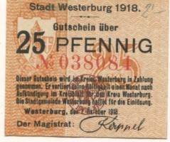 Westerburg - Stadt - 1.10.1918 - 25 Pfennig