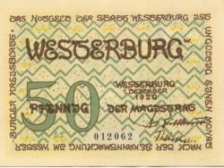 Westerburg - Stadt - 1.12.1920 - 50 Pfennig