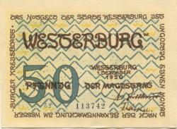 Westerburg - Stadt - 1.12.1920 - 50 Pfennig