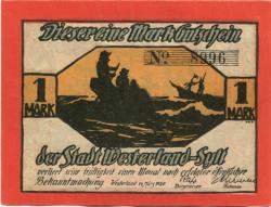 Westerland  (heute: Gemeinde Sylt) - Stadt - 14.3.1920 - 1 Mark 