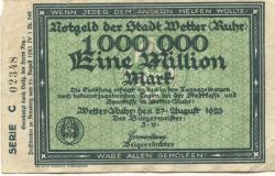 Wetter - Stadt - 27.8.1923 - 1 Million Mark