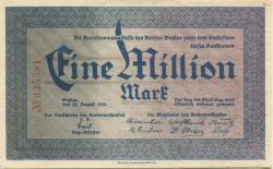 Wetzlar - Kreis - 23.8.1923 - 1 Million Mark