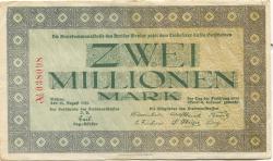 Wetzlar - Kreis - 23.8.1923 - 2 Millionen Mark