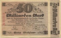 Wetzlar - Kreis - 26.10.1923 - 50 Milliarden Mark
