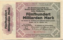 Wetzlar - Kreis - 26.10.1923 - 500 Milliarden Mark