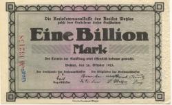 Wetzlar - Kreis - 26.10.1923 - 1 Billion Mark