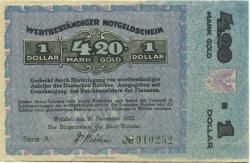 Wetzlar - Stadt - 20.11.1923 - 4.20 Gold-Mark