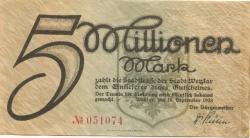 Wetzlar - Stadt - 18.9.1923 - 5 Millionen Mark