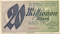 Wetzlar - Stadt - 18.9.1923 - 20 Millionen Mark