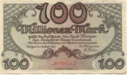 Wetzlar - Stadt - 18.9.1923 - 100 Millionen Mark
