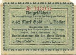 Wetzlar - Handelskammer des Kreises - 6.11.1923 - 0.42 Gold-Mark