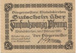 Wiebelskirchen (heute: Neunkirchen) - Bürgermeisterei - 7.2.1920 - 25 Pfennig