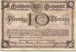Wiedenbrück (heute: Rheda-Wiedenbrück) - Kreis - 15.2.1918 - 10 Pfennig
