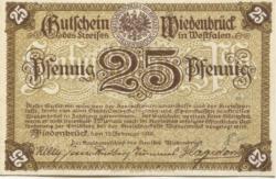 Wiedenbrück (heute: Rheda-Wiedenbrück) - Kreis - 15.2.1918 - 25 Pfennig