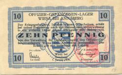 Wiesa (Thermalbad Wiesenbad) - Offizier-Gefangenenlager - 1.1.1916 - 10 Pfennig