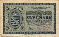 Wiesa (Thermalbad Wiesenbad) - Offizier-Gefangenenlager - 1.1.1916 - 2 Mark
