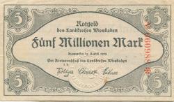 Wiesbaden - Kreis - August 1923 - 5 Millionen Mark