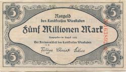 Wiesbaden - Kreis - August 1923 - 5 Millionen Mark