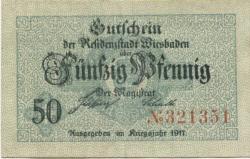 Wiesbaden - Stadt - 1917 - 50 Pfennig