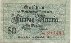 Wiesbaden - Stadt - 1917 - 50 Pfennig