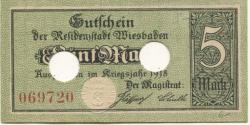 Wiesbaden - Stadt - 1918 - 1.2.1919 - 5 Mark