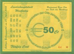 Wiesbaden - Klassentreffen OIb Jahrgang 1959, Immanuel Kant-Schule, Rüsselsheim, Restaurant Beau Site Wiesbaden - 27.4.2002 - 50 Cent