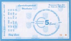 Wiesbaden - Klassentreffen OIb Jahrgang 1959, Immanuel Kant-Schule, Rüsselsheim, Restaurant Beau Site Wiesbaden - 27.4.2002 - 5 Euro