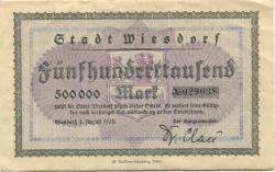 Wiesdorf (heute: Leverkusen) - Stadt - 1.8.1923 - 500000 Mark