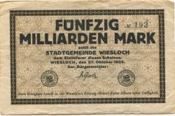 Wiesloch - Stadt - 27.10.1923 - 50 Milliarden Mark