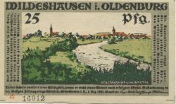 Wildeshausen - Stadt - 1.12.1921 - 25 Pfennig