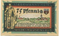 Wildeshausen - Stegemann, Carl, Hotel - -- - 75 Pfennig