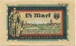 Wildeshausen - Stegemann, Carl, Hotel - -- - 11/2 Mark