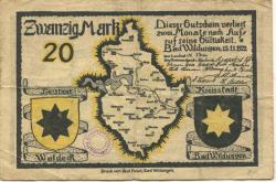 Wildungen (Bad) - Eder-Kreis - 15.11.1922 - 20 Mark