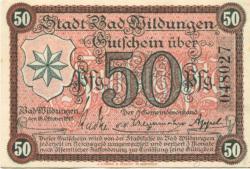 Wildungen (Bad) - Stadt - 18.10.1918 - 50 Pfennig