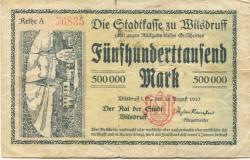 Wilsdruff - Stadt - 18.8.1923 - 500000 Mark